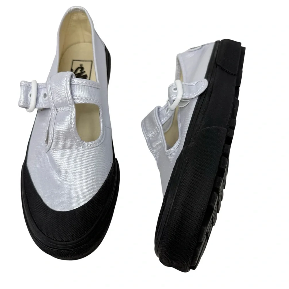 Vans Style 93 Coated Canvas True White Mary Jane Shoes Women’s Size 8 New